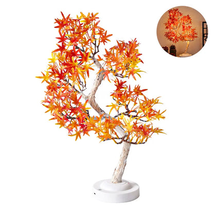 Artificial Bonsai Tree Lights Table Decor