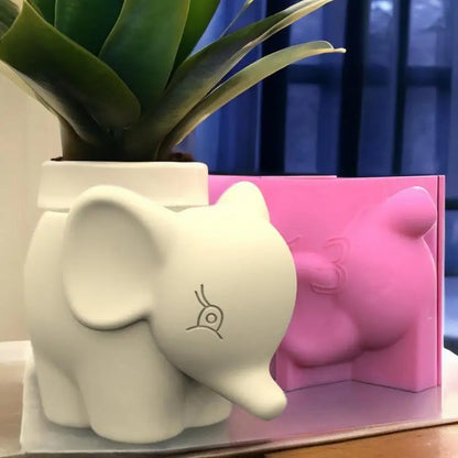 3D Animal Flower Pot Silicone Mold Succulent Planter